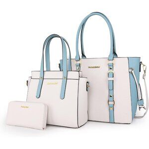 3PCS Purses for Women Tote Bag and Wallet Set Shoulder Satchel HandBags